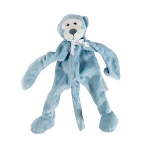 Piccolo  Bambino Blue Monkey Baby Security Blanket Lovey 11"